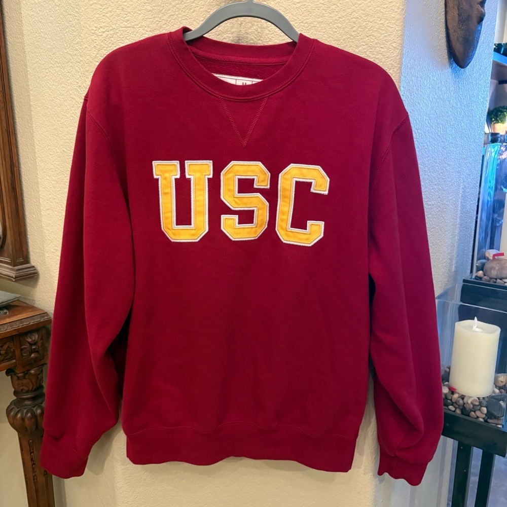 TEAM TROJAN USC Trojans Red Oversized Fit Sweatshirt Size Medium-Unisex